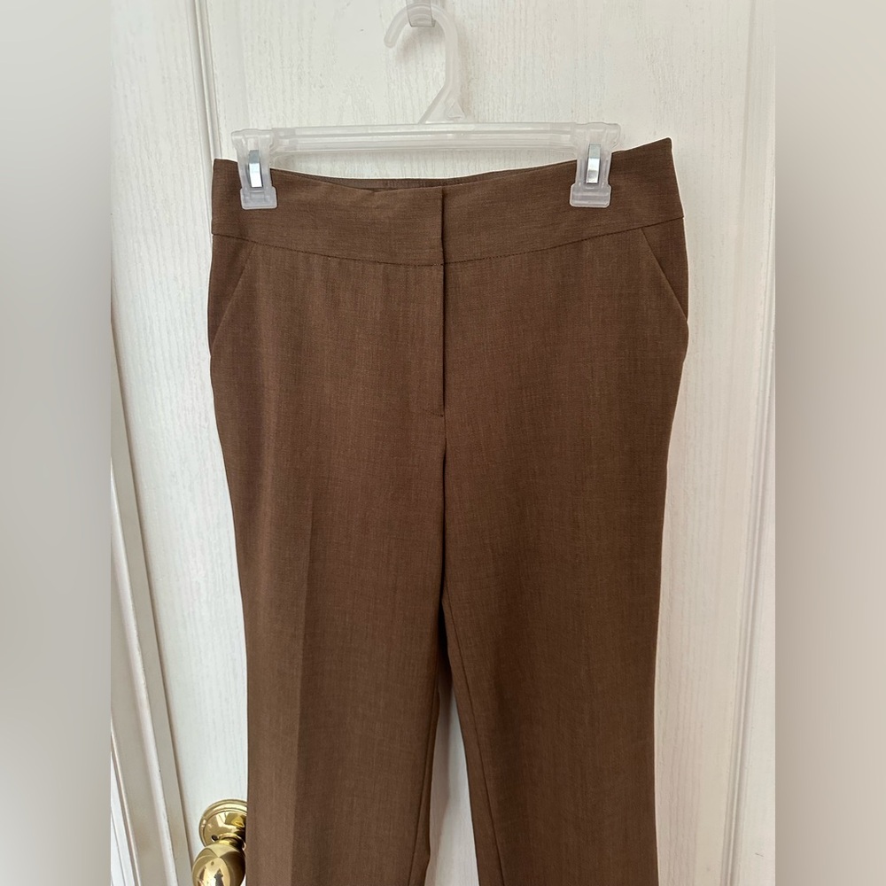 New Etcetera Woman’s Brown Wool Classic Pants Stretch, Sz 4 - Picture 2 of 9